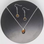 Boucles d'Oreilles et Pendentif Ambre