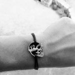 Bracelet Cordon Tete De Mort